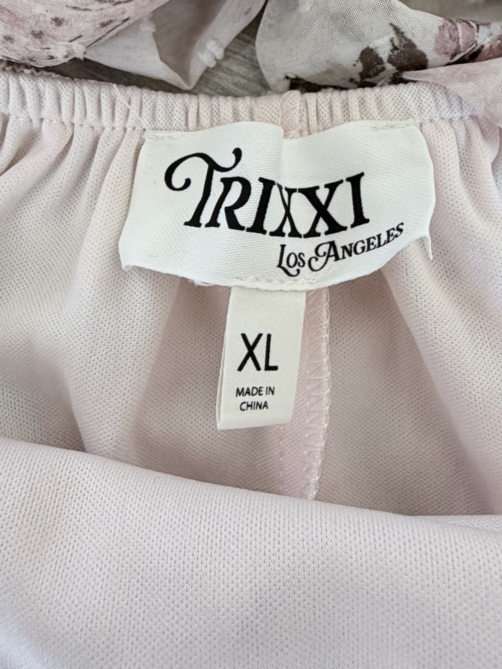 Trixxi Floral Maxi Dress in Blush and Cream - Picture 5 of 6